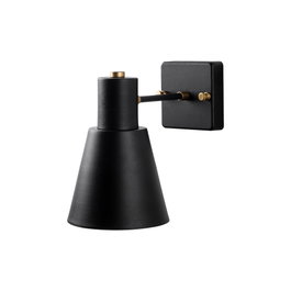 Opviq Lámpara de Pared Negra y Oro con Tapa de Cristal